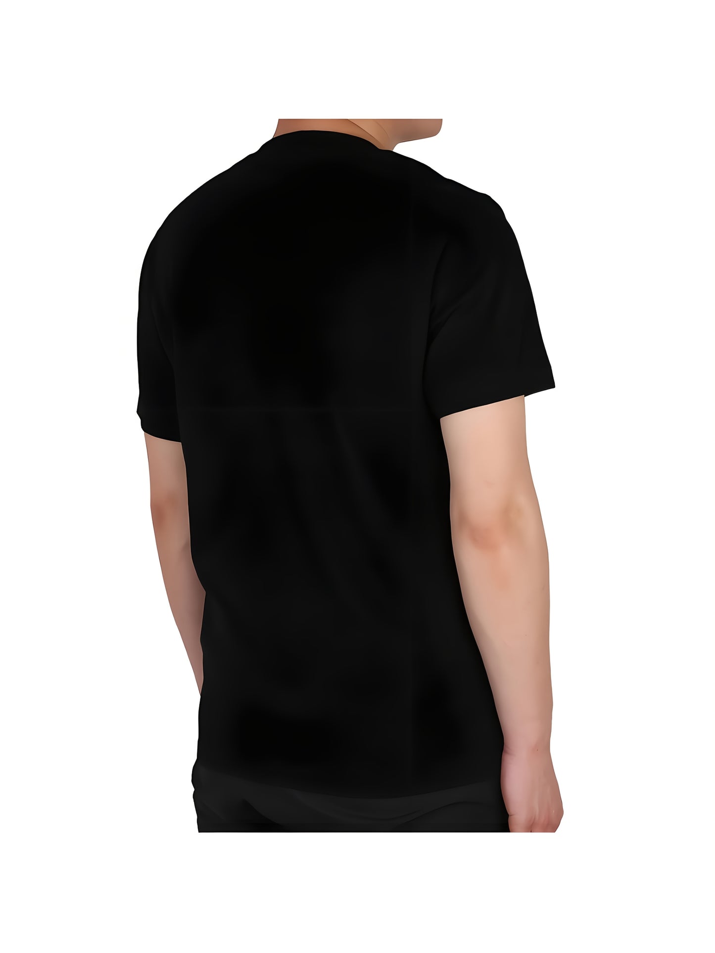 2025 Graffiti-Style Men's T-Shirt - TRAP CITY Text & Anime Graphic Print, Black Crew Neck, 100% Cotton, Breathable & Comfortable, Regular Fit Casual Top for Daily Wear, Comfortable Streetwear, Urban Anime Apparel