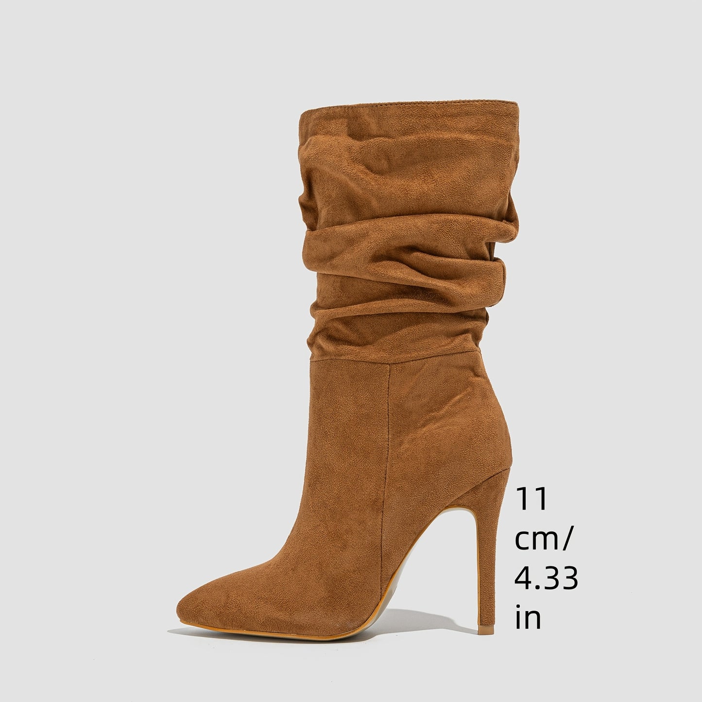 Women'S Slip-On Pointed Toe Stiletto Heel Ankle Boots - Ultra-High Faux Cover Winter Boots with Plush Lining, Sexy Western Style Casual & Formal Boots for Fall/Winter, Hand Washable Synthetic Cover & Rubber Sole, Winter Footw