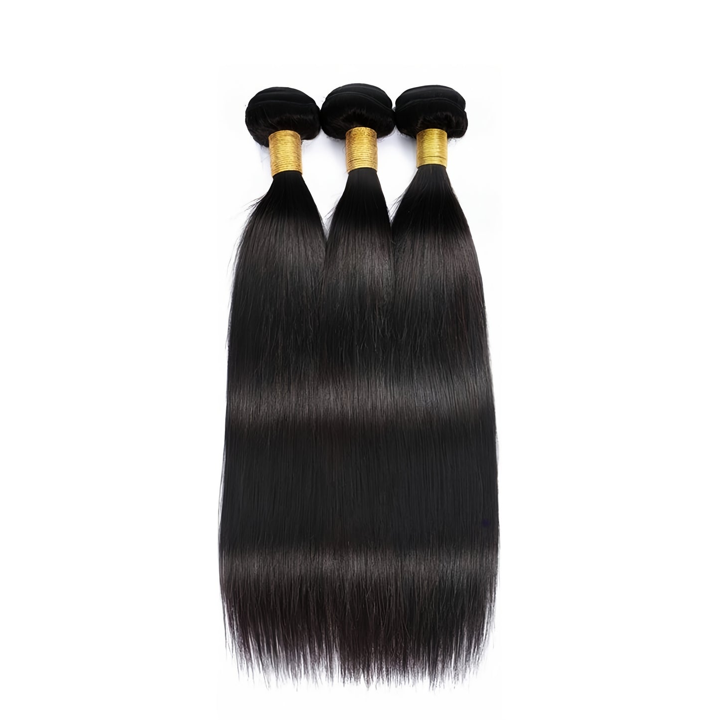 3 Bundles 10A Brazilian Virgin Human Hair Extensions Straight 100% Unprocessed Thick Tangle-Free 10-30 Inch for