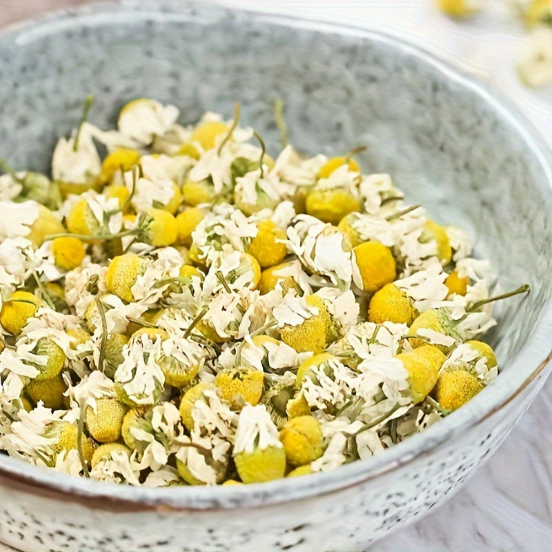 Chamomile, 100g/3.52oz, Dried Chamomile Tea Loose Leaf, Edible Culinary Chamomile Herb, Suitable for Drinking and Cooking, 3.5 Bulk Kraft Paper Packaging, Resealable, Herbal Tea