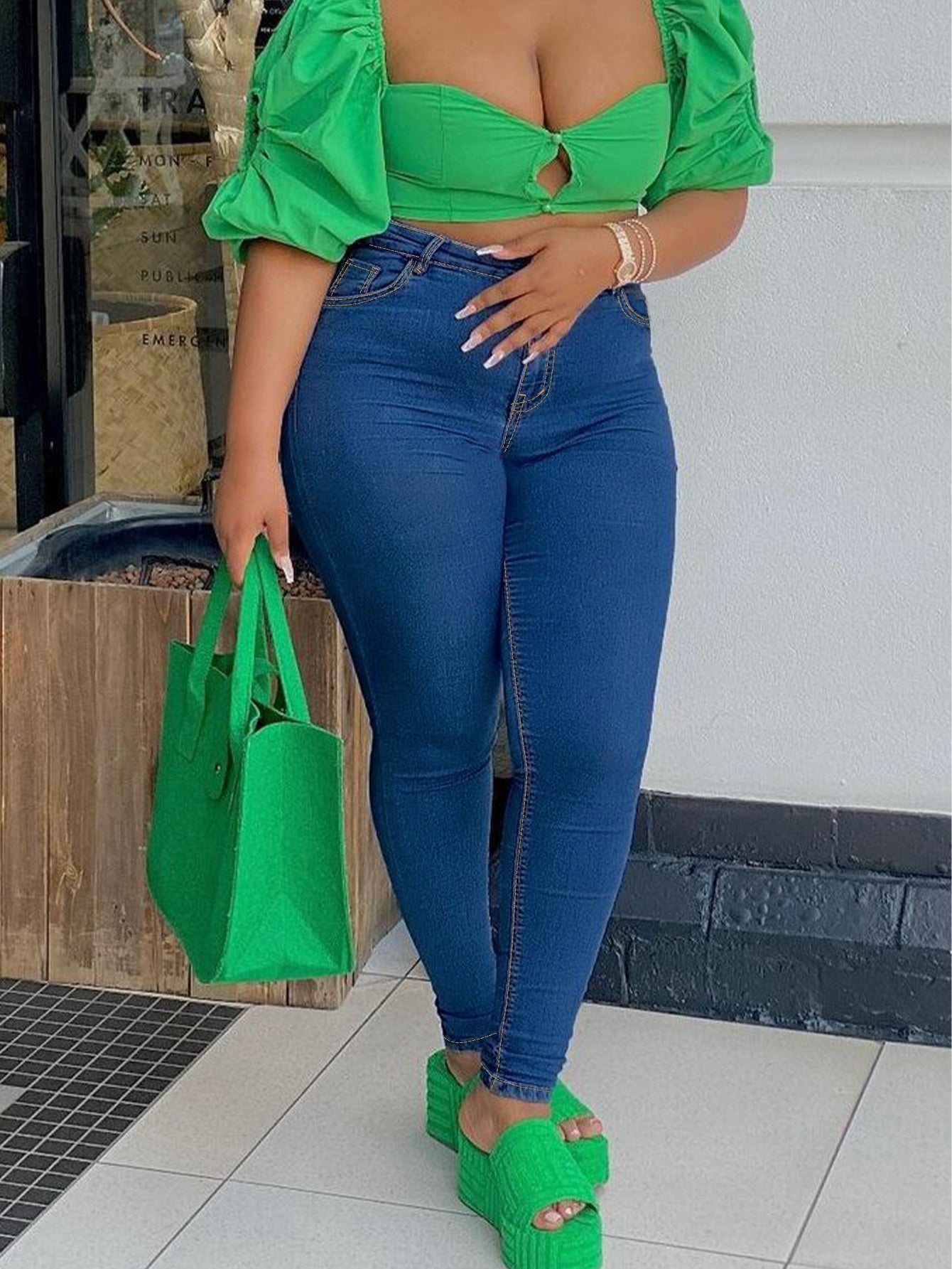 Plus Size Women'S Jeans Skinny Legs And Elastic Tight Fit - Casual, Fashionable, Comfortable, Multi-Functional Jeans Tight Jeans Can Provide You with a Unique Wearing Experience