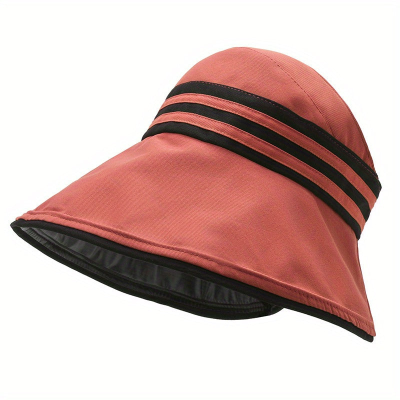 1pc Women's Summer Hat Female Outdoor Beach UV Protection Breathable Empty Top Hats Lady Foldable Hollow Scallop Cap