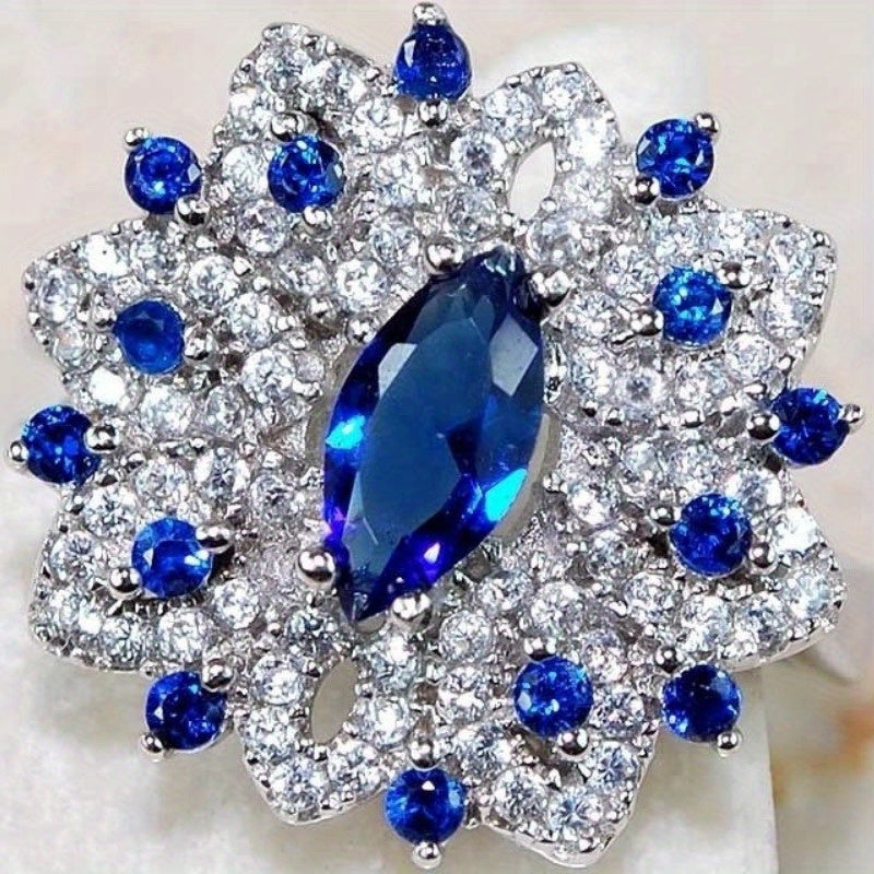 A women's stylish and gorgeous statement engagement ring, perfect for women - a stylish, trendy, eye-catching everyday wear accessory