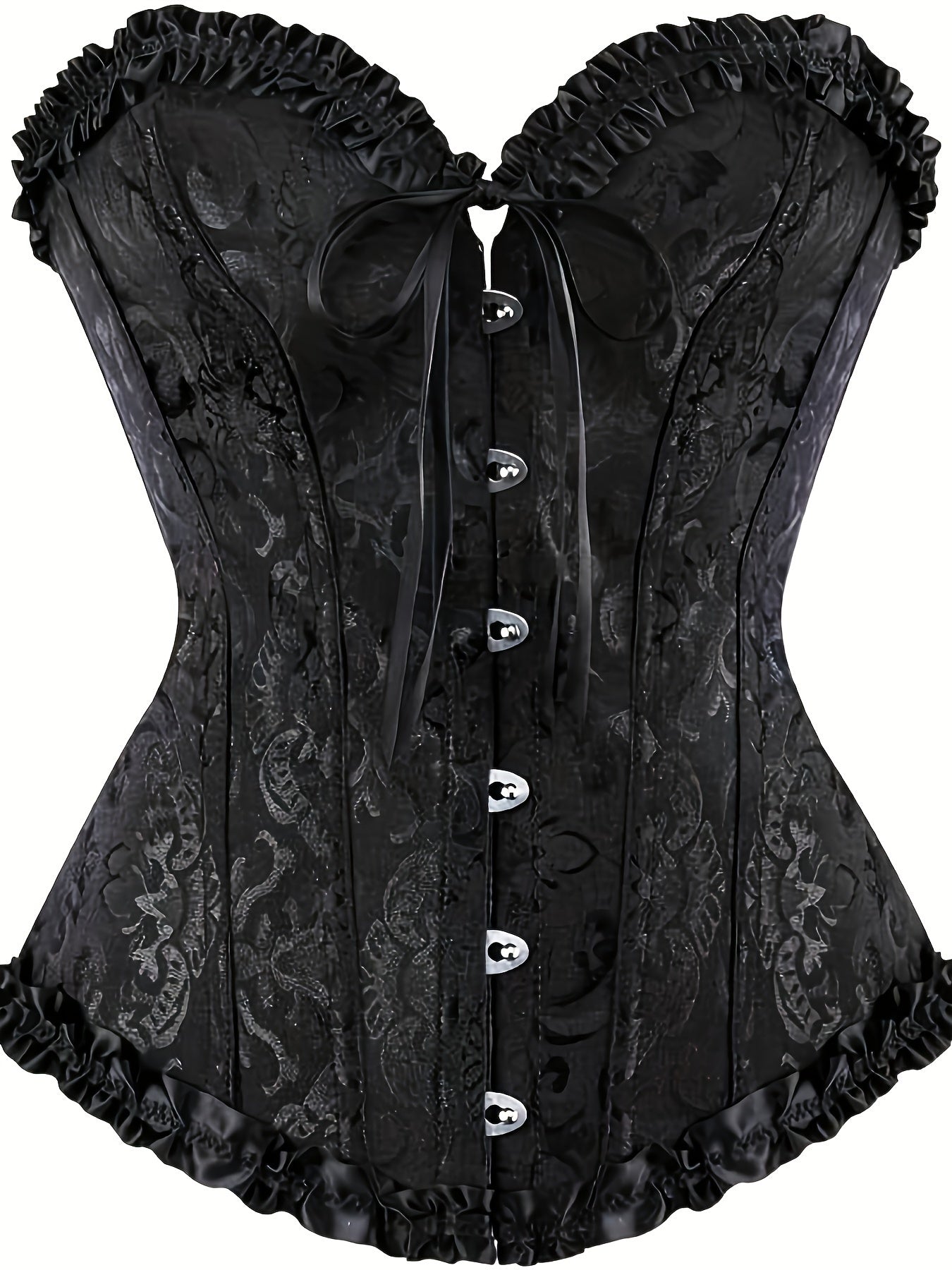 European & American Tight Bra Bone Shaping Top - Formfitting, Sexy, Floral Vintage Design | Lace Detailing, Waist-Cinching Body Shaper