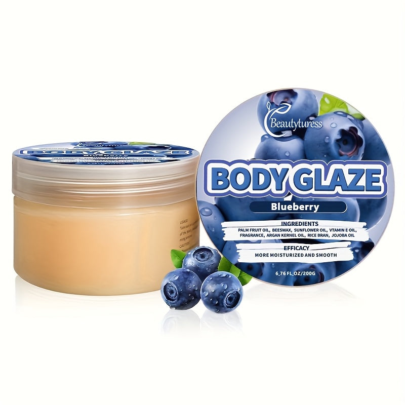 Beautyfress Strawberry Glaze Body Glaze 200g- Moisturizing Body Butter with Shea Butter, Glycerin, Vitamin C- Hypoallergenic, All Skin Types- Long-Lasting Hydration, Soothing Aromatherapy for Dry Skin Care