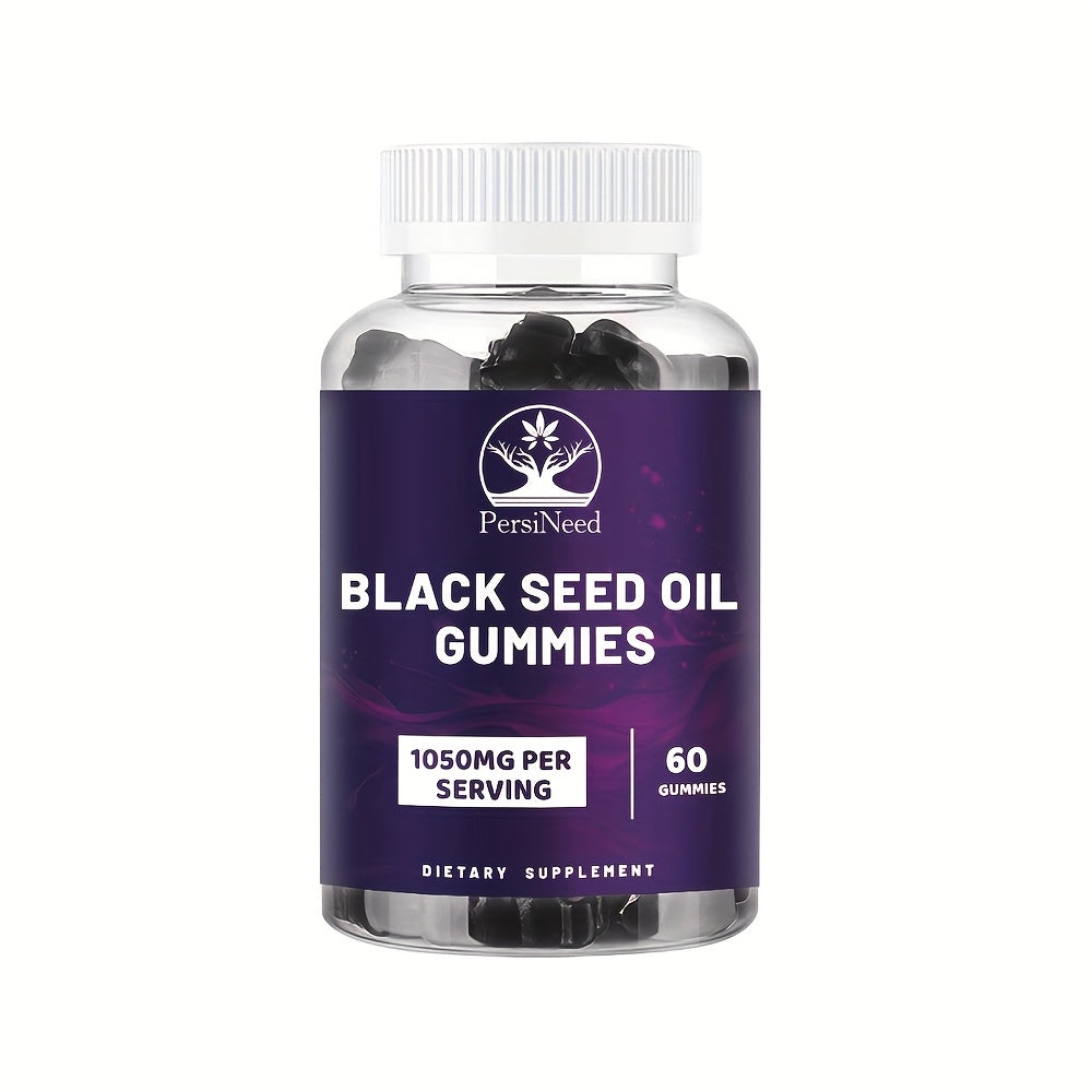 120pcs Of Black Seed Oil Gummies, Containing 1000 Milligrams Of Black Grass Oil, 50 Milligrams Of Honey Extract, And South African Irish Seaweed, Suitable for Both Men And Women, Natural Ingredients, Energy Supplements, And A