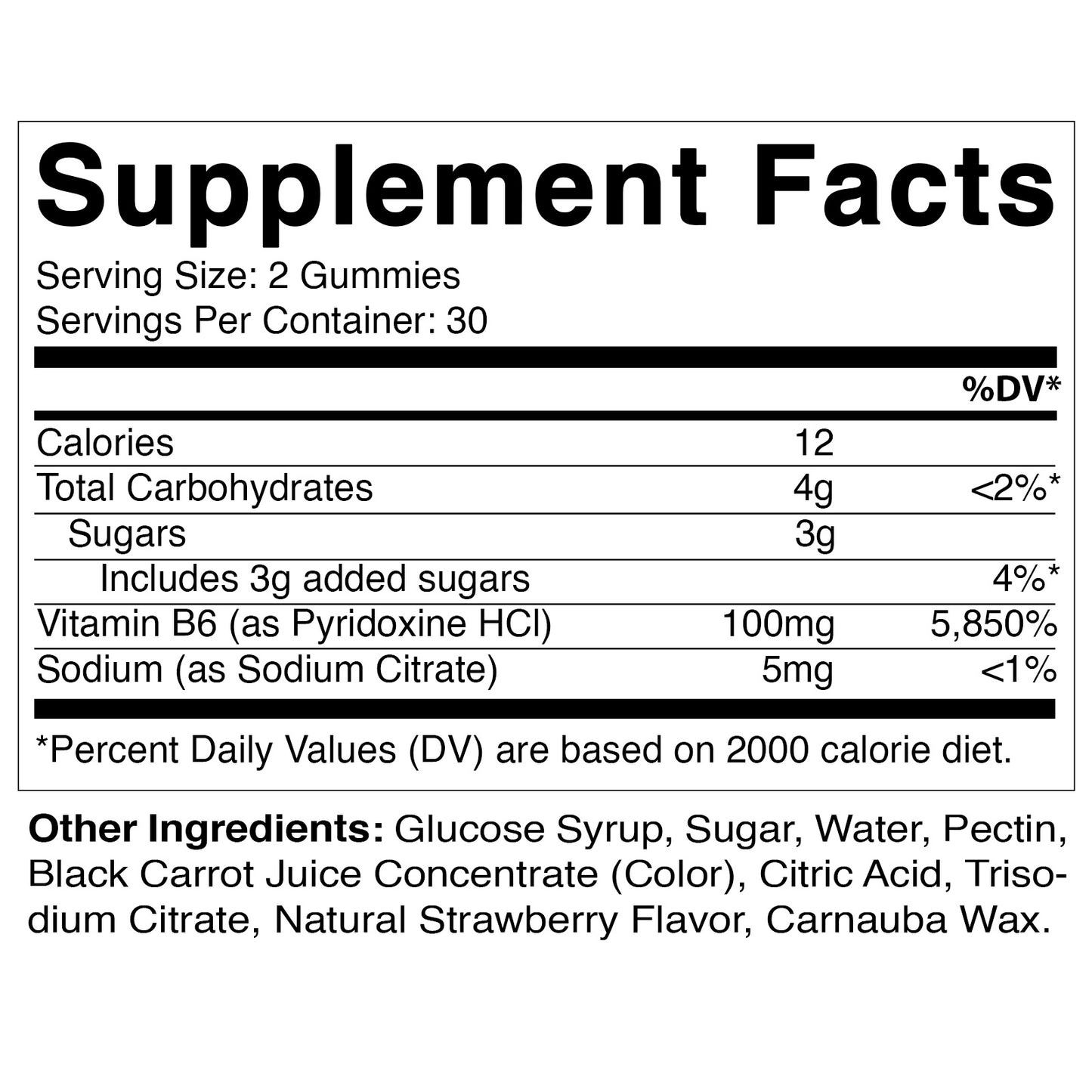 Vitamatic Vitamin B6 100mg - Berry Flavor - 60 Pectin Based Gummies - Supports Nervous System