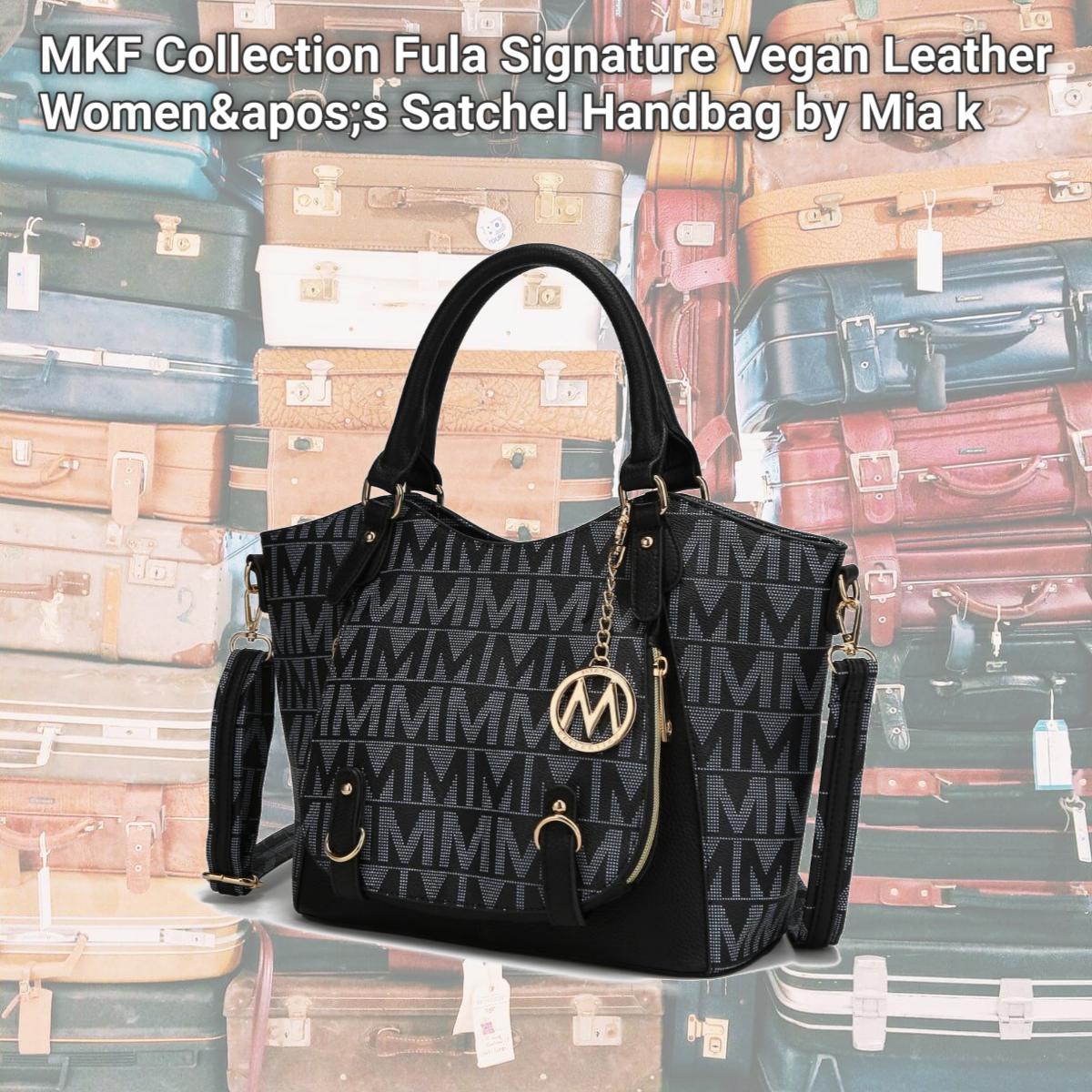 MKF Collection Fula Signature Vegan Leather Women's Satchel Handbag by Mia k