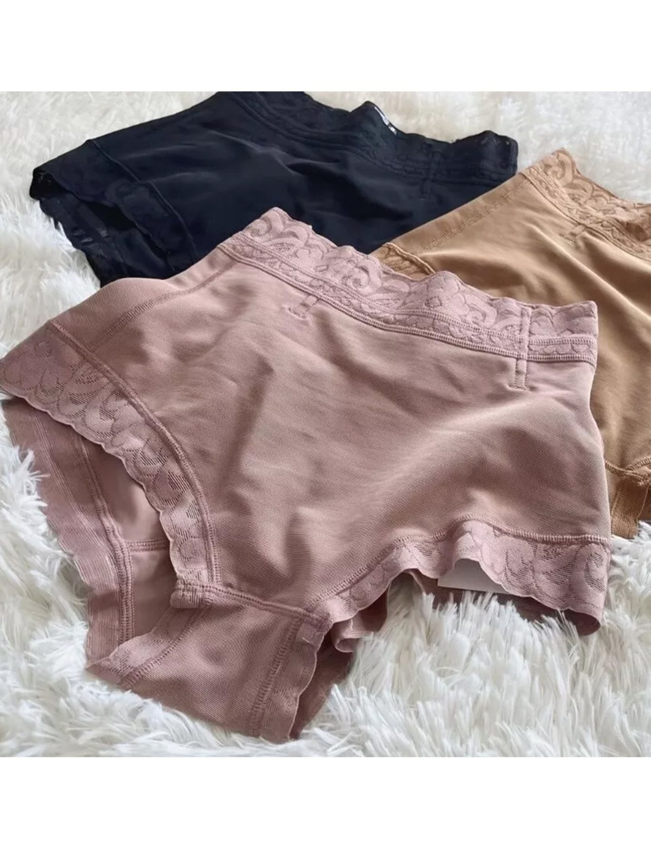Tummy Control High-Waist Shapewear Panties - Butt Lift, Warmth, Non-See-Through, Nylon/Spandex Blend, Solid Color