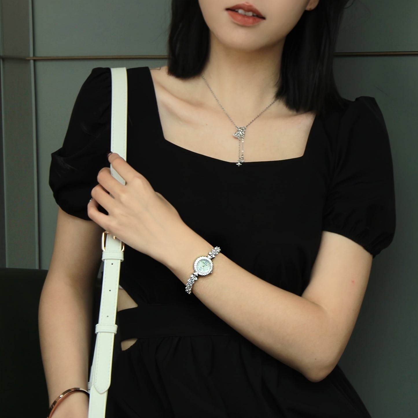 ROCOS Brand Bracelet Watch Fashion Luxury Women'S Watch Phantom Dial Silvery Quartz Women'S Watch Holiday Gift Women'S Gift
