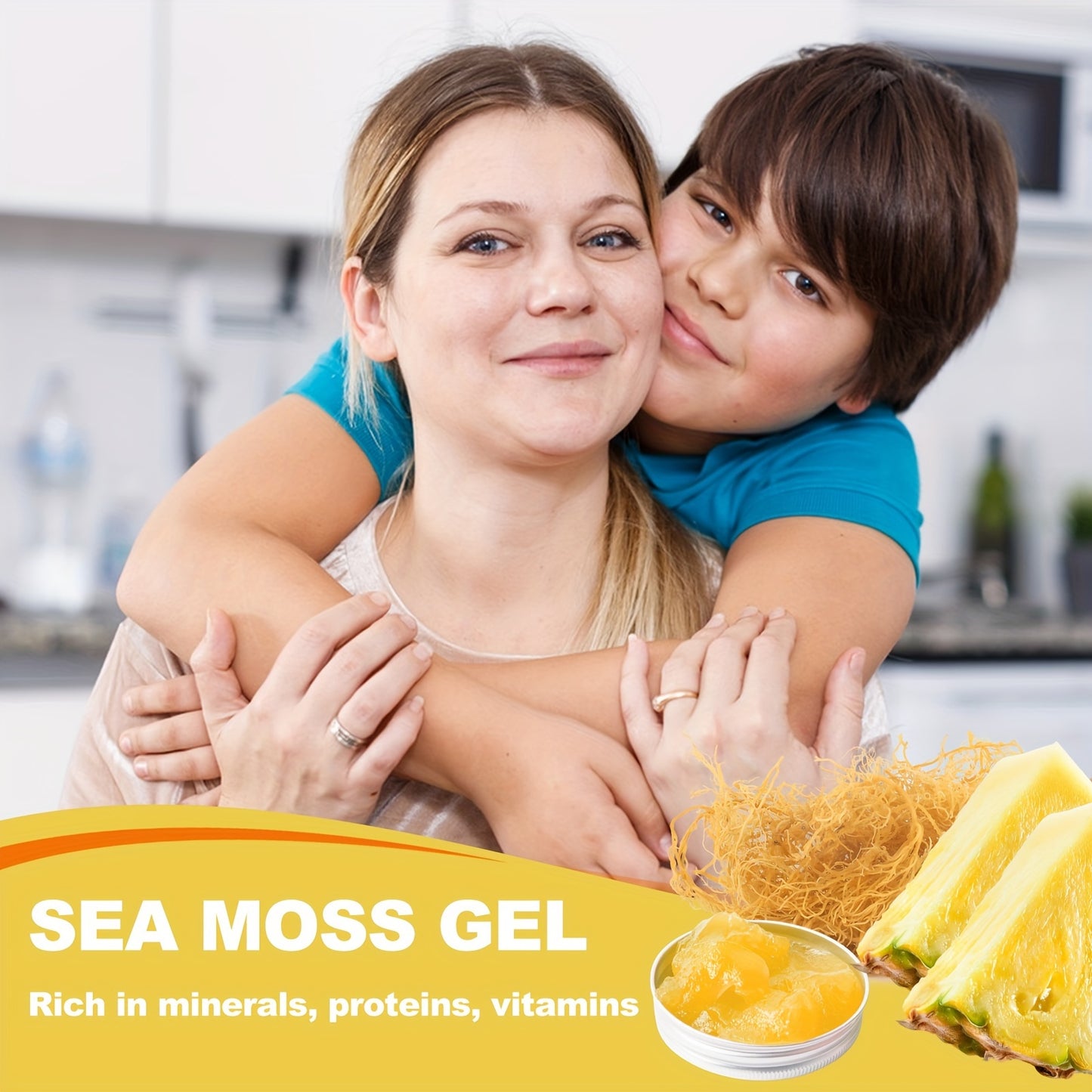 Irish Sea Moss Seamoss Gel Sea Moss Gel Raw Rich In Vitamins & Minerals | Nutritional Supplement | Vitamins and Minerals Wild Harvested, Pineapple Flavor