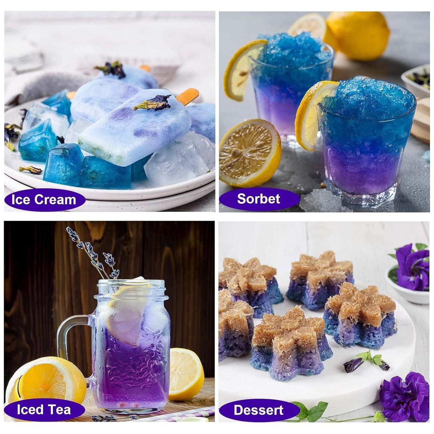 TEARELAE Butterfly Pea Flower Tea Bags - 3.44oz, 75-Count | Natural & Hypoallergenic for Food, Baking & Iced Tea | Magic Color Changing from Blue to Purple | Easy Brew & Share with Family & Friends