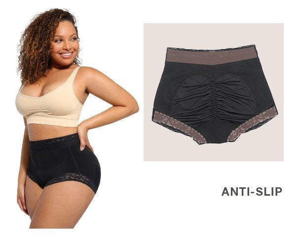 Tummy Control High-Waist Shapewear Panties - Butt Lift, Warmth, Non-See-Through, Nylon/Spandex Blend, Solid Color