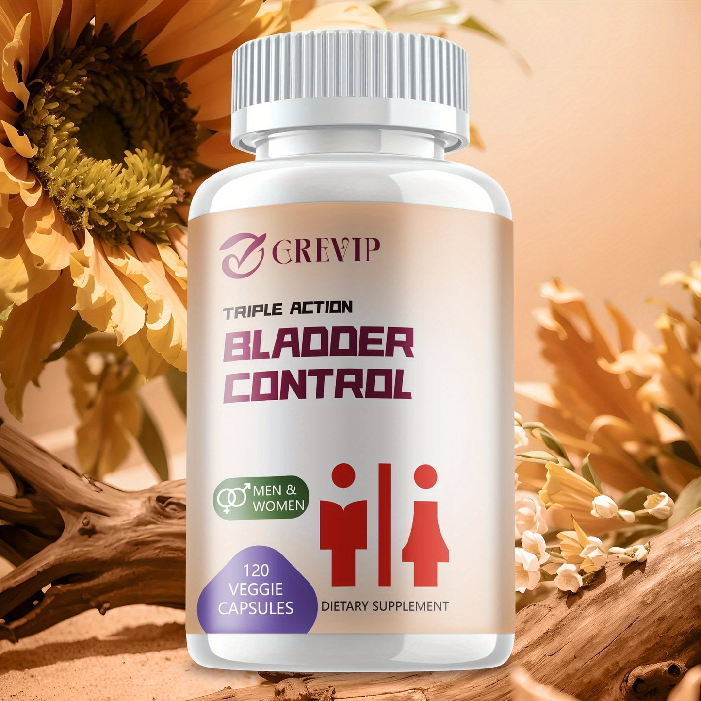 Bladder Control - with Pumpkin Seed, Cranberry, Boswellia, Supports Urinary Tract Health, Bladder Health, Prostate Health - 120pcs