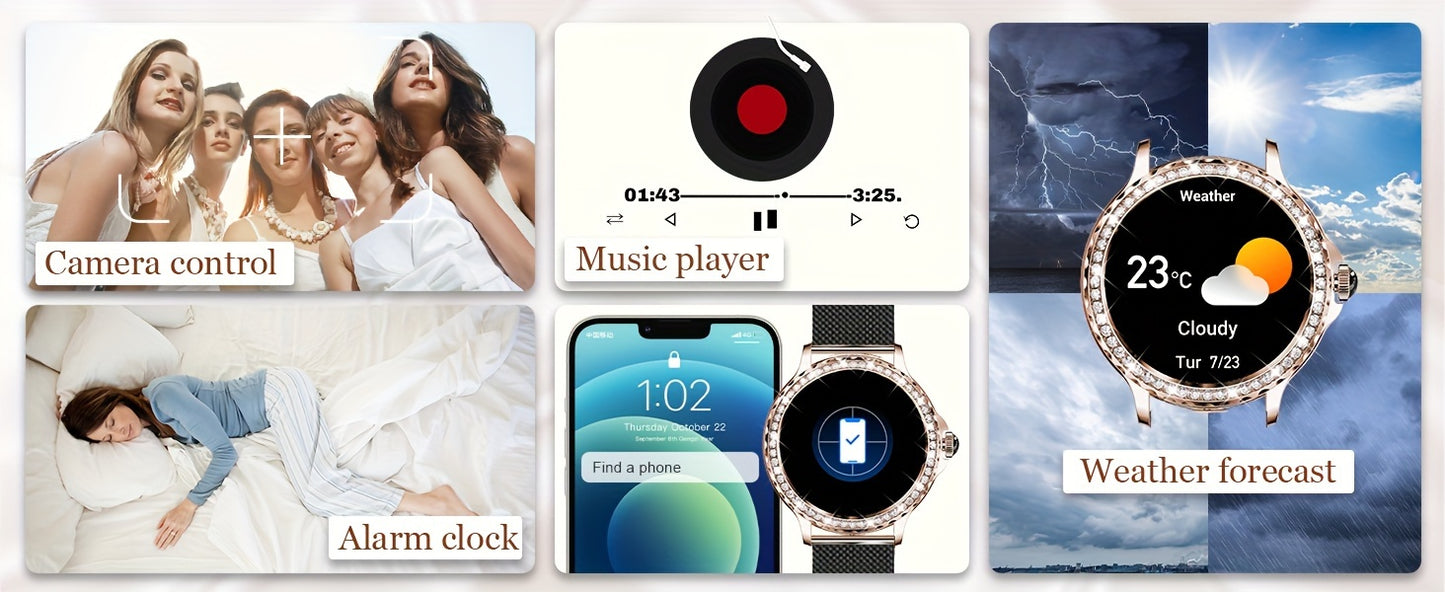 A Smart Watch For Men And Women, Compatible With 100+ Sports Modes/AI Voice Control/sleep Monitor/music Control/thoughtful Alarm Clock/weather Forecast, A Great Gift For Friends