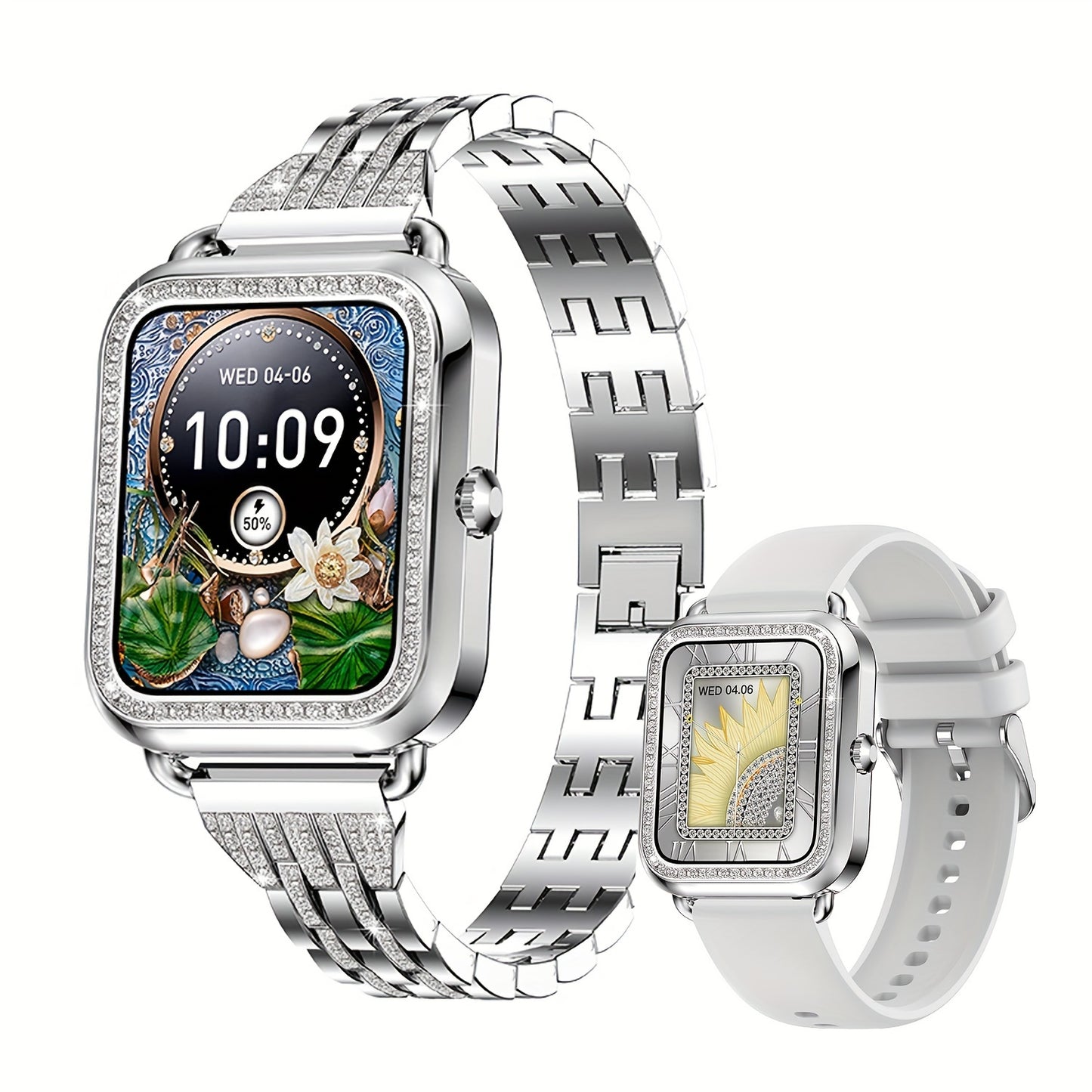 Women's Luxury Smart Watch Wireless Answer/Dial, 1.57" HD SmartWatch For Android And IOS Phones, Multi Sport Modes, Fitness Watch, AI Voice Assistant, Notifications, Remote Camera, DIY Watch Dial, Music Player, Weather Report