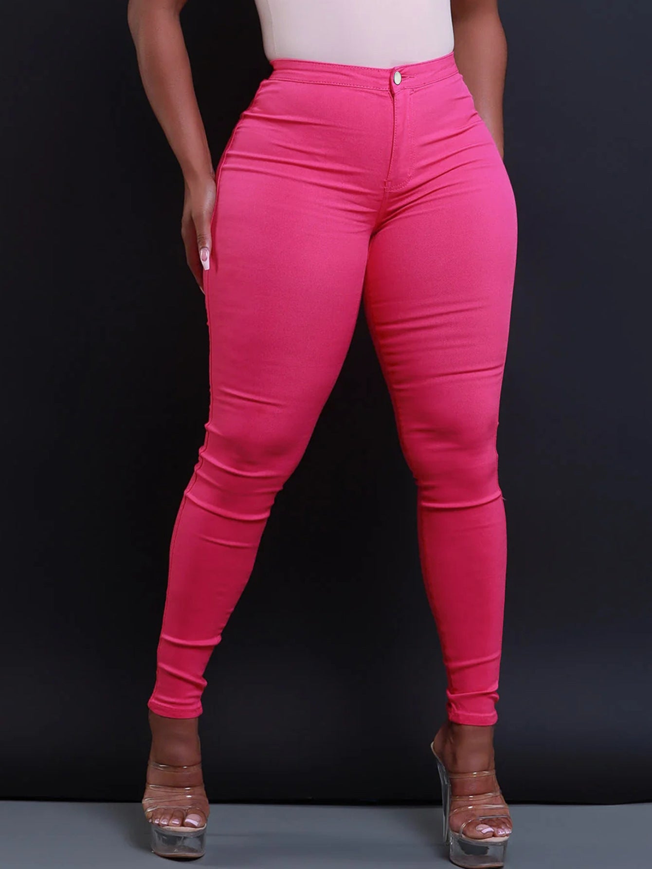 Summer Skinny Jeans Mid Rise Sculpting Denim in Seasonal Colors