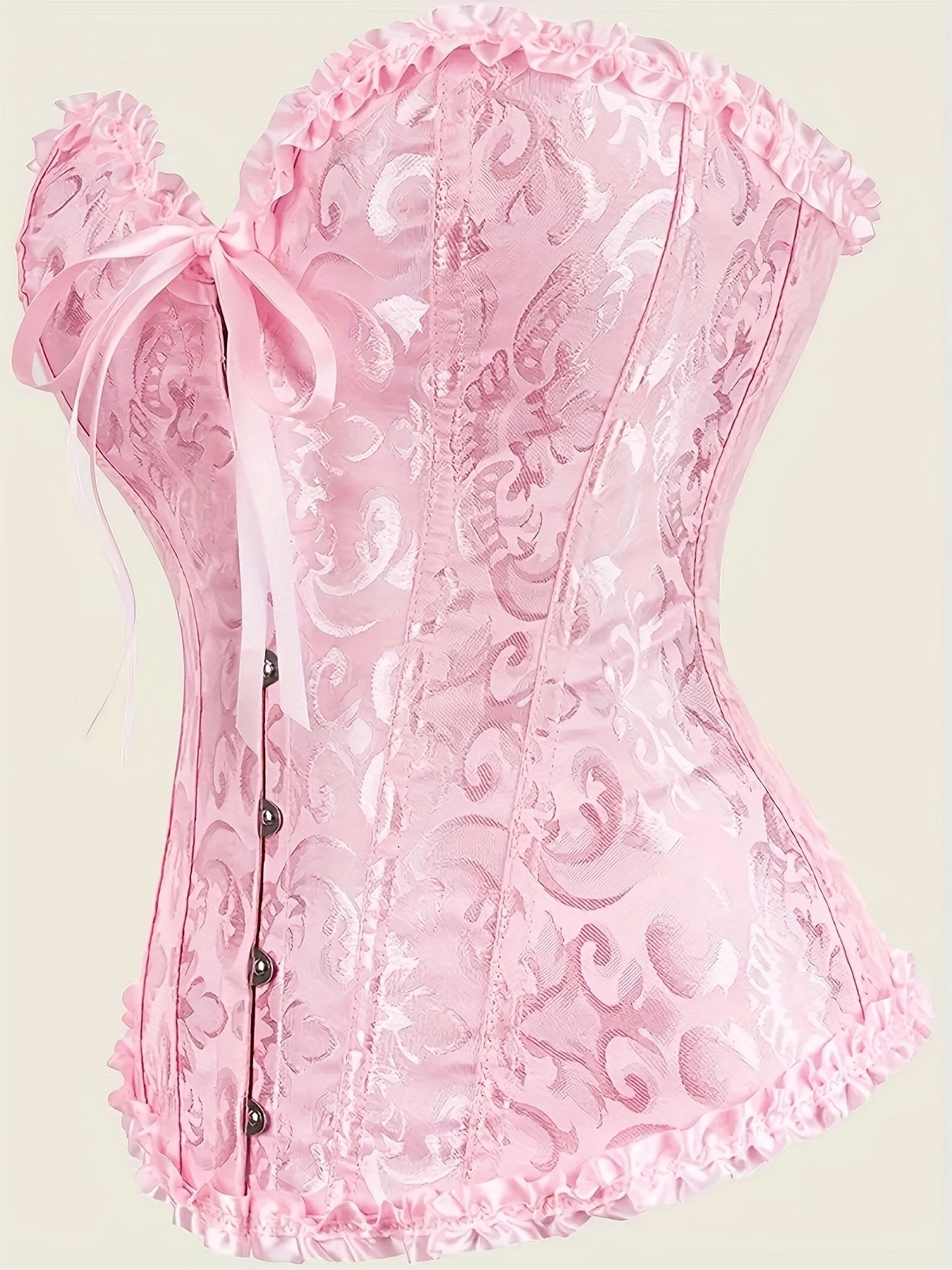 European & American Tight Bra Bone Shaping Top - Formfitting, Sexy, Floral Vintage Design | Lace Detailing, Waist-Cinching Body Shaper