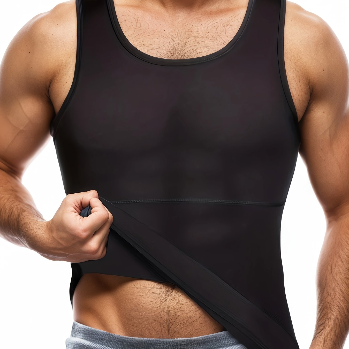 Men'S Compression Shirt For Body Shaper Tummy Control Shapewear Vest Tight Underwear Tank Top