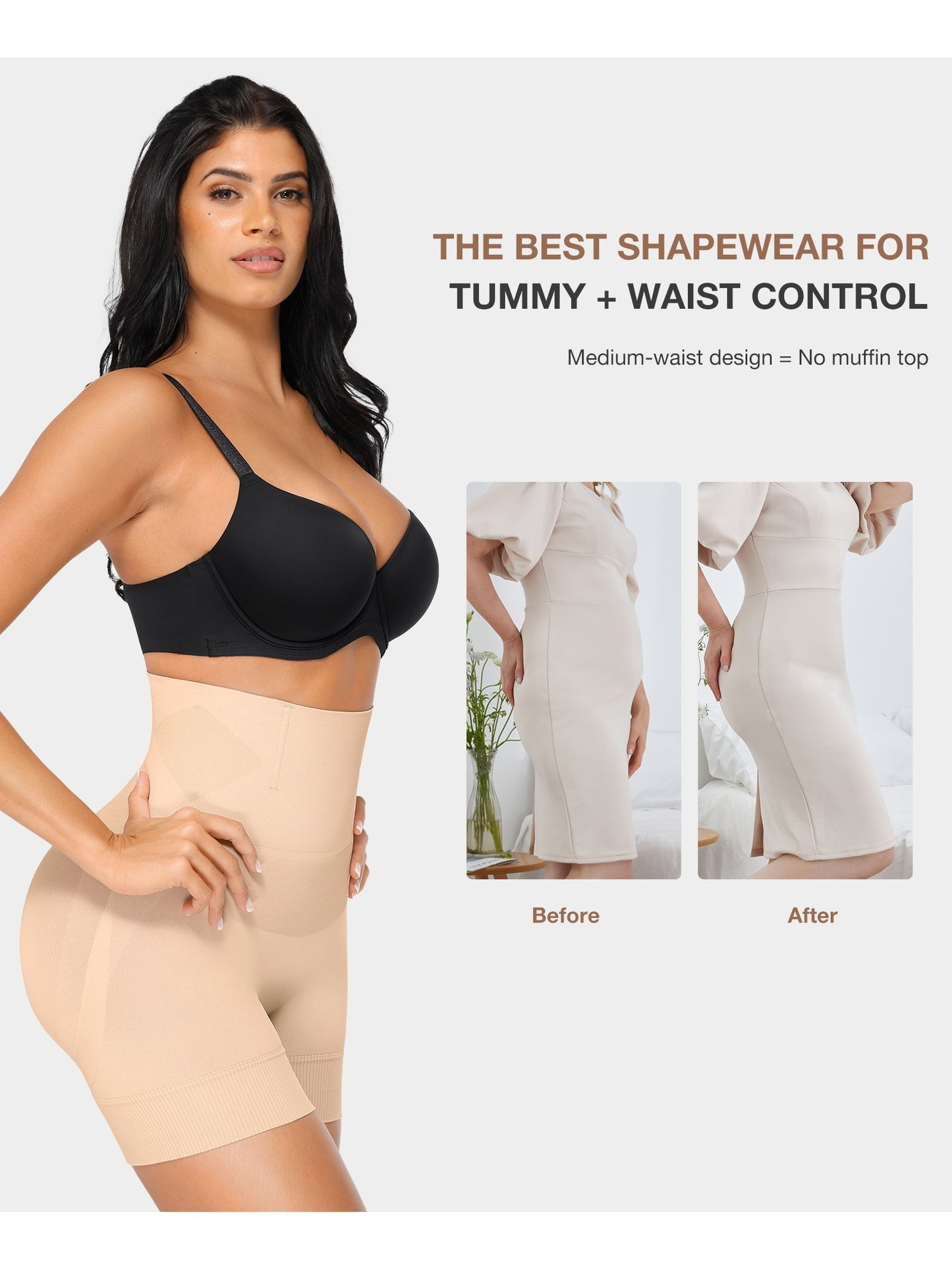 Tummy Control Shapewear Shorts for Women Butt Lifter Body Shaper Thigh Slimmer Shapewear Panties Seamless Shorts