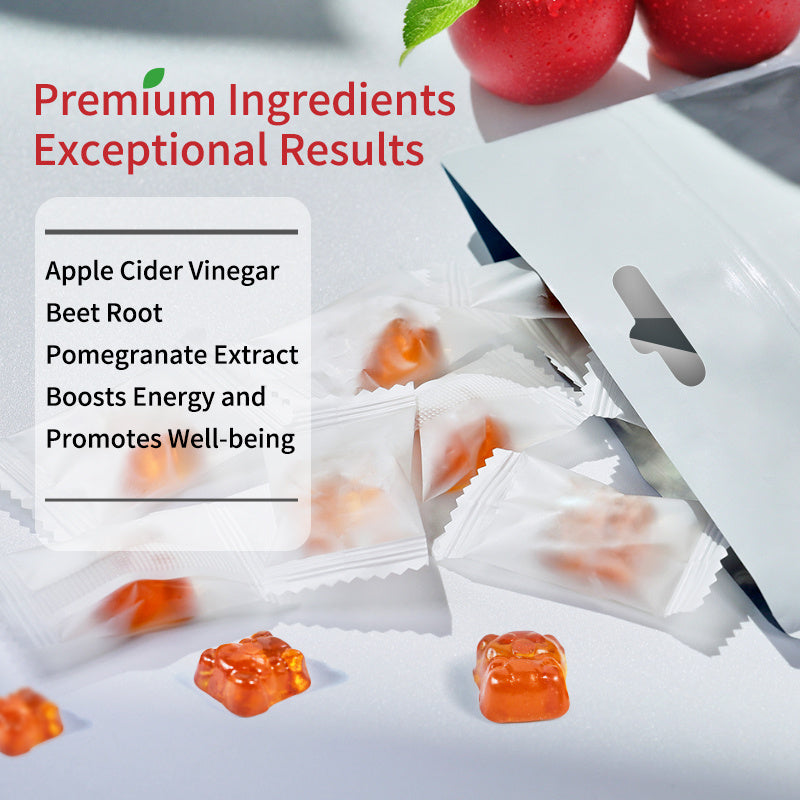Healthharbor Apple Cider Vinegar & Beet Root Gummies – Digestive Support, Antioxidant Boost, & Healthy Aging – Vegan & Gluten-Free (120 Gummies)