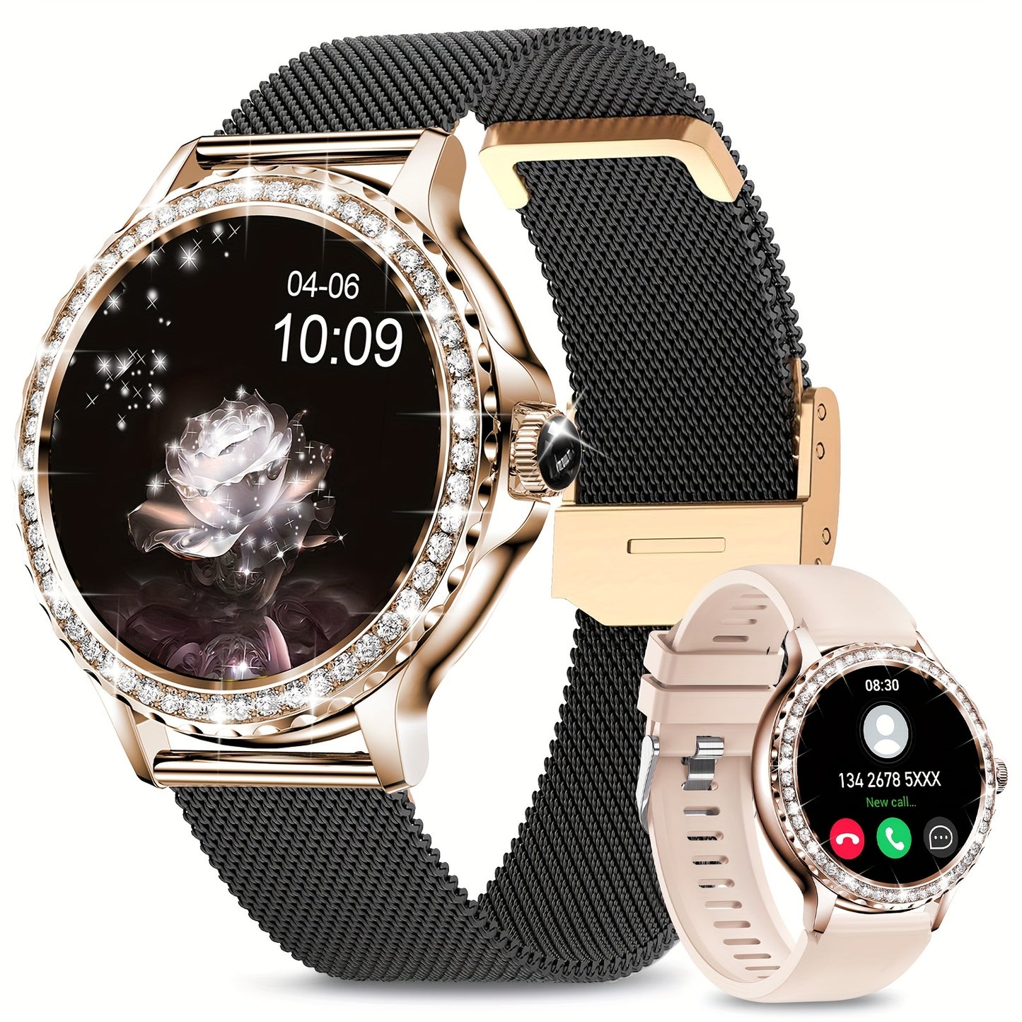 A Smart Watch For Men And Women, Compatible With 100+ Sports Modes/AI Voice Control/sleep Monitor/music Control/thoughtful Alarm Clock/weather Forecast, A Great Gift For Friends
