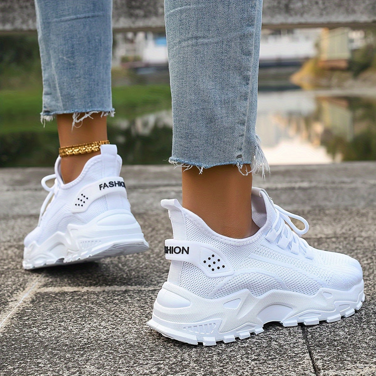 Women'S Lightweight Athletic Shoes - Breathable Knit Running Sneakers, Soft Sole Low-Cut Design for All Seasons