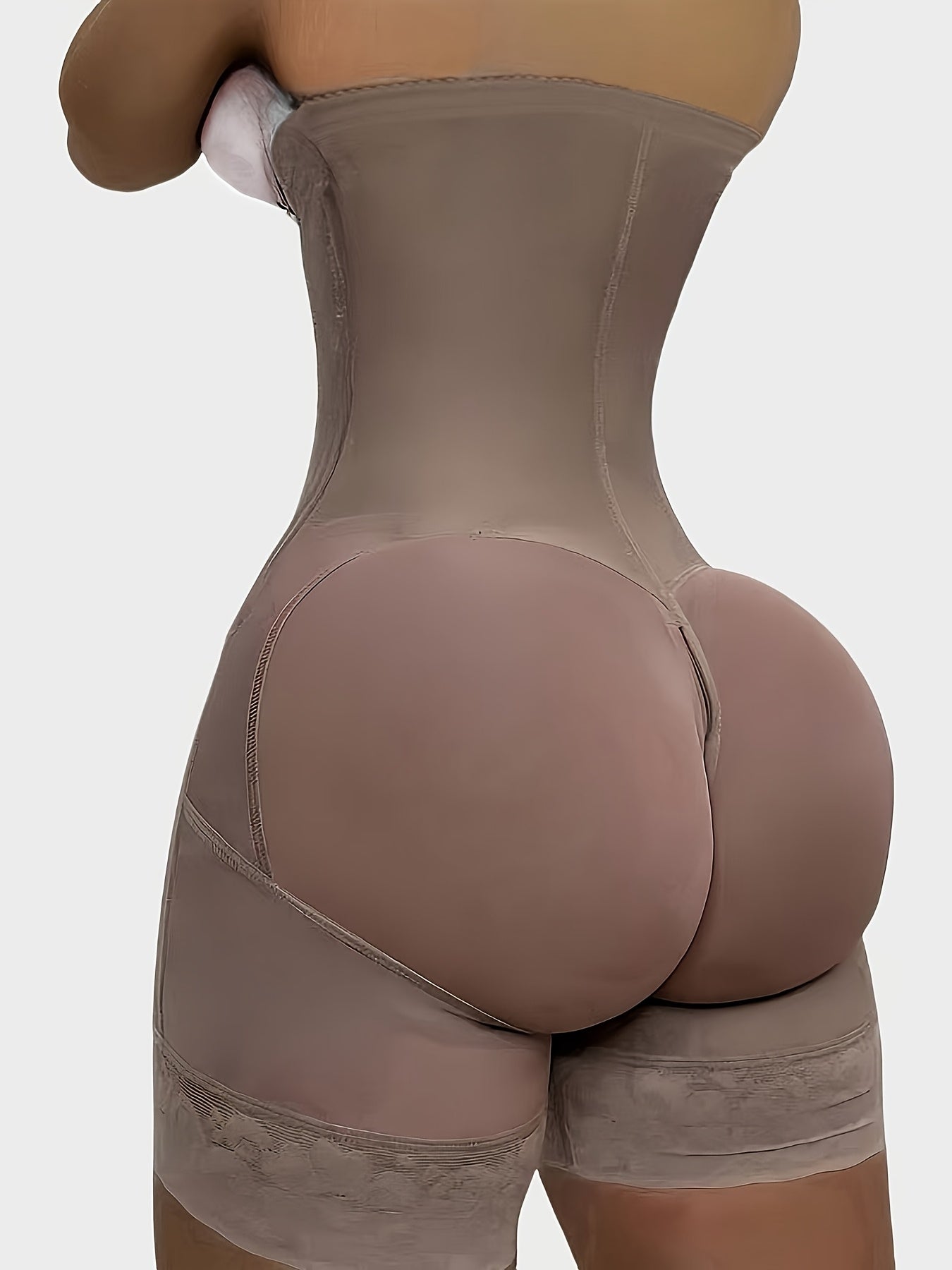 1pc Women'S High Waisted Shapewear Shorts, Fajas, Tummy Control And Butt Lift Pants, Adjustable Zipper Body Shaper Slim Shapewear Bottoms For Women, Waist Trainer, Enhance Self-Confidence, Suitable For Various Occasions, Spor