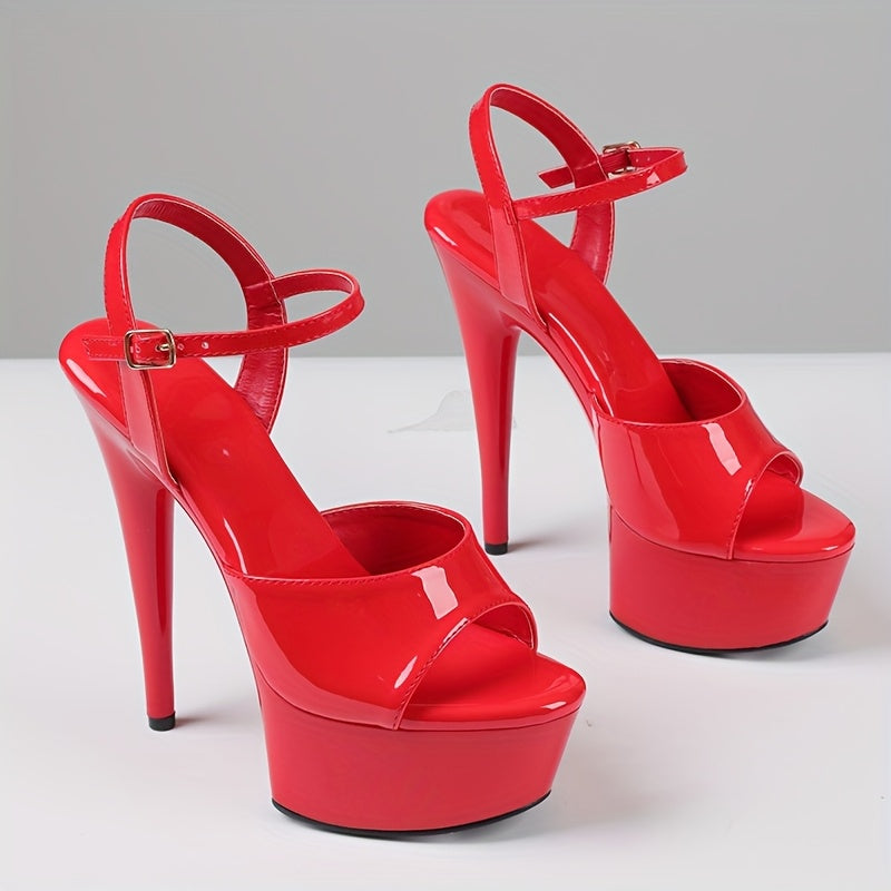 Women'S Platform Stiletto Sandals Platform Thin High Heel Buckle Strap Sandals Sexy Peep Toe Pumps Pole Dance Heel Women Sexy Dress Shoes Wedding Party Summer