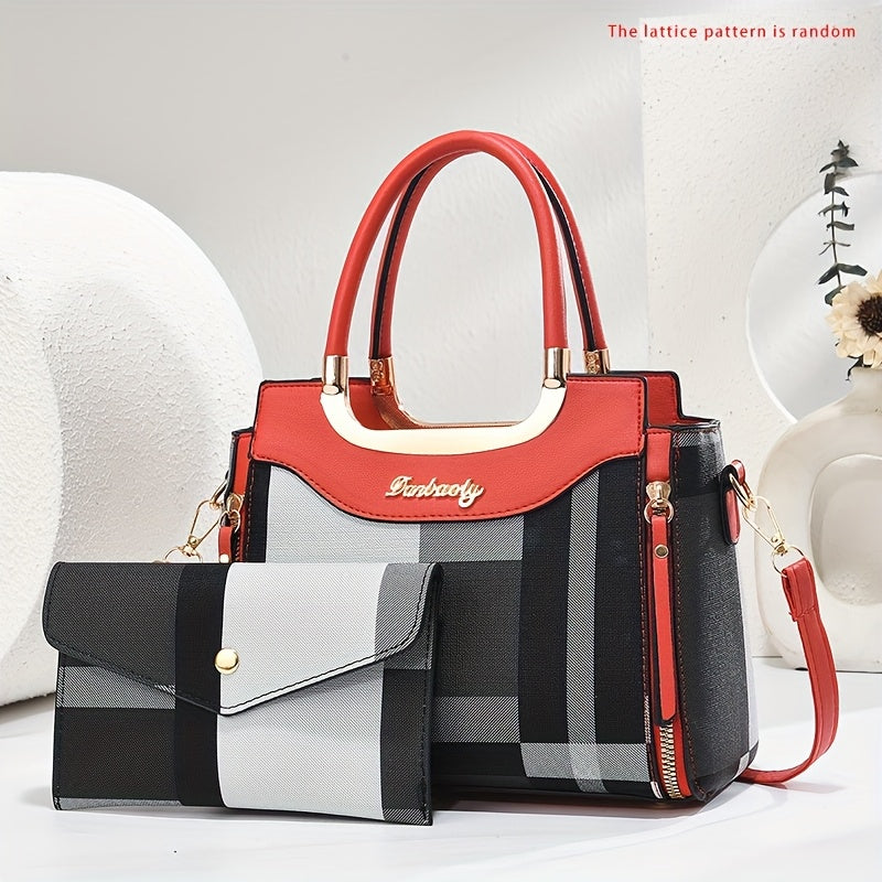 CHROSGEKEIDI Women'S Elegant Black Tote Bag with Golden-Tone Hardware - Large Capacity, Removable Shoulder Strap, Polyester Lining, Perfect for Work or Travel, Travel Tote Bag | Sophisticated Style | Durable Zipper Closure, L