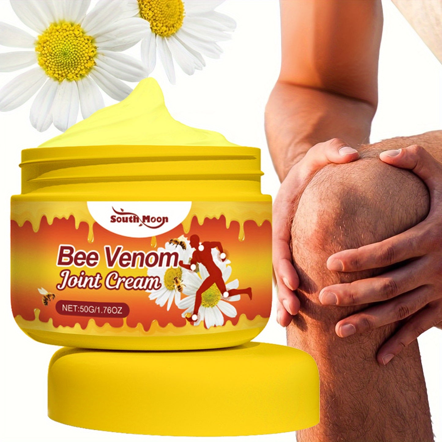 50g Bee Venom Joint Massage Cream, Body Massage Cream for Hands, Feet, Hamstrings, Knees, Lumbar Joints, Natural Bee Venom Joint Massage Cream: nature's gift to care for your joints!