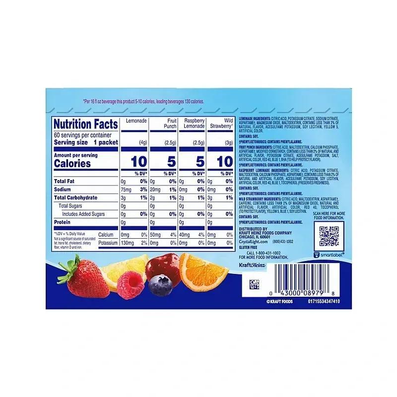 Crystal Light Variety Pack Drink Mix Packets 60 pk.6.3oz