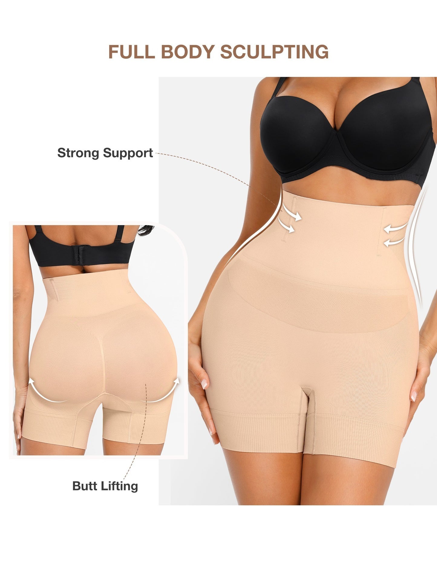 Tummy Control Shapewear Shorts for Women Butt Lifter Body Shaper Thigh Slimmer Shapewear Panties Seamless Shorts