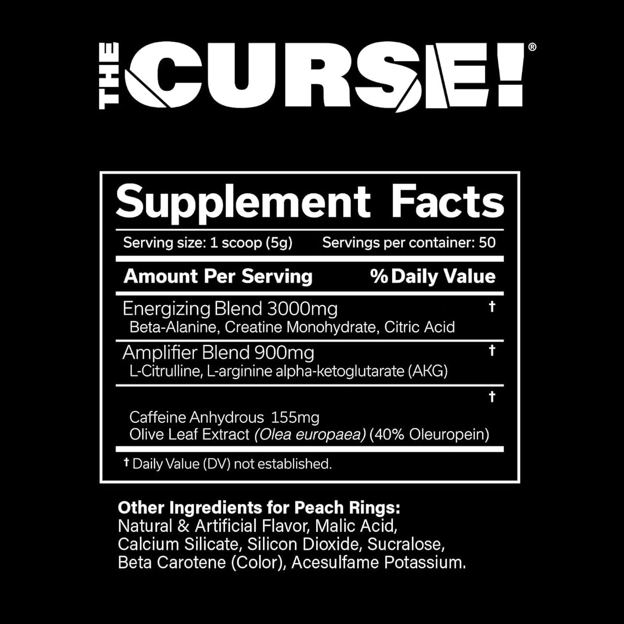 JNX SPORTS The Curse! Pre-Workout Powder - 50 Servings, Boosts Strength & Focus with Caffeine, Beta-Alanine, Creatine & L-Citrulline - Blue Raspberry Flavor