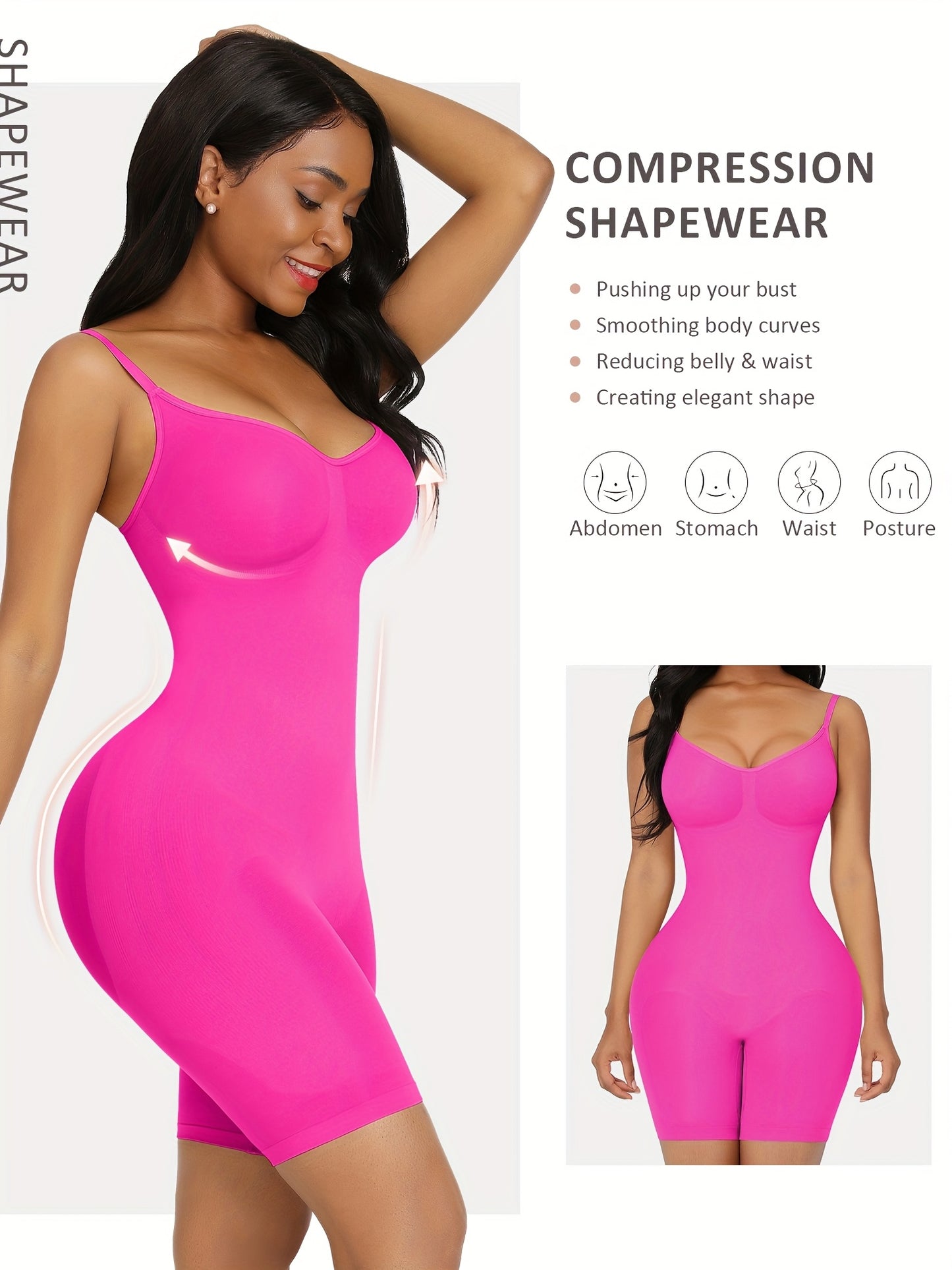 FeelinGirl Shapewear Bodysuit Tummy Control Seamless Sculpting Butt Lifter Body Shaper for Women