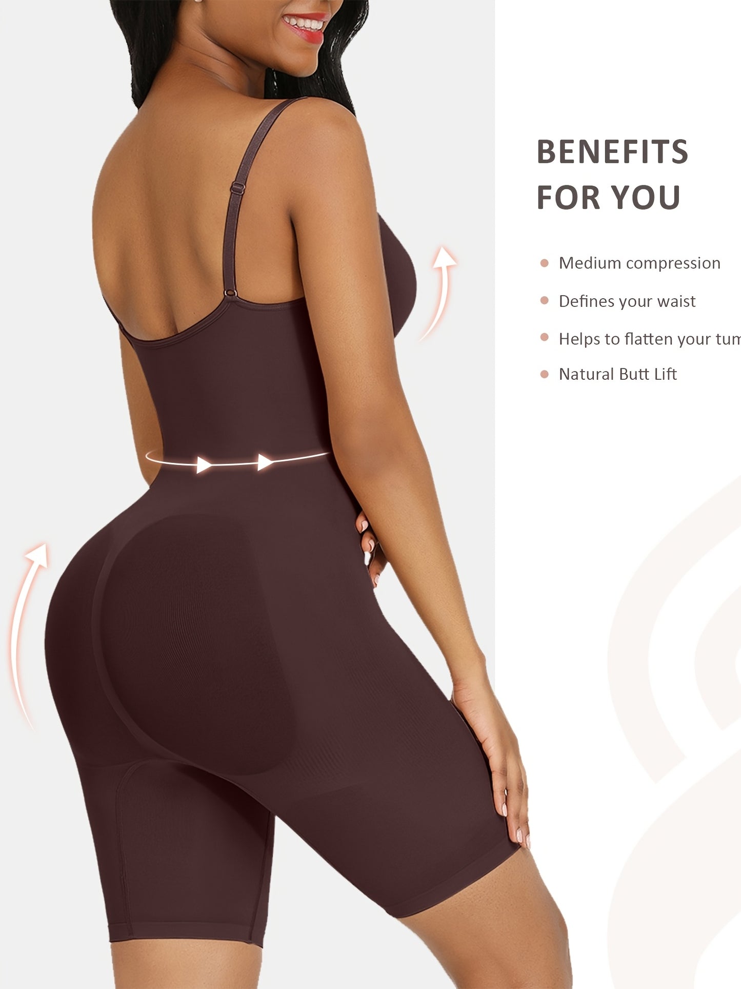 FeelinGirl Shapewear Bodysuit Tummy Control Seamless Sculpting Butt Lifter Body Shaper for Women