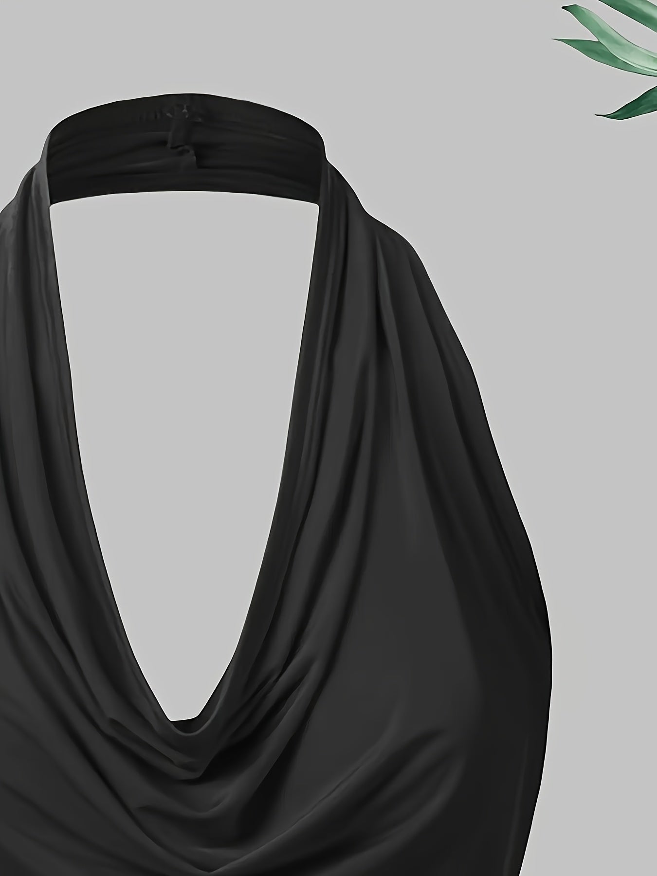 Plus Size, New Fashion Women's Casual Solid Color Halter Neck Large Size Vest Set