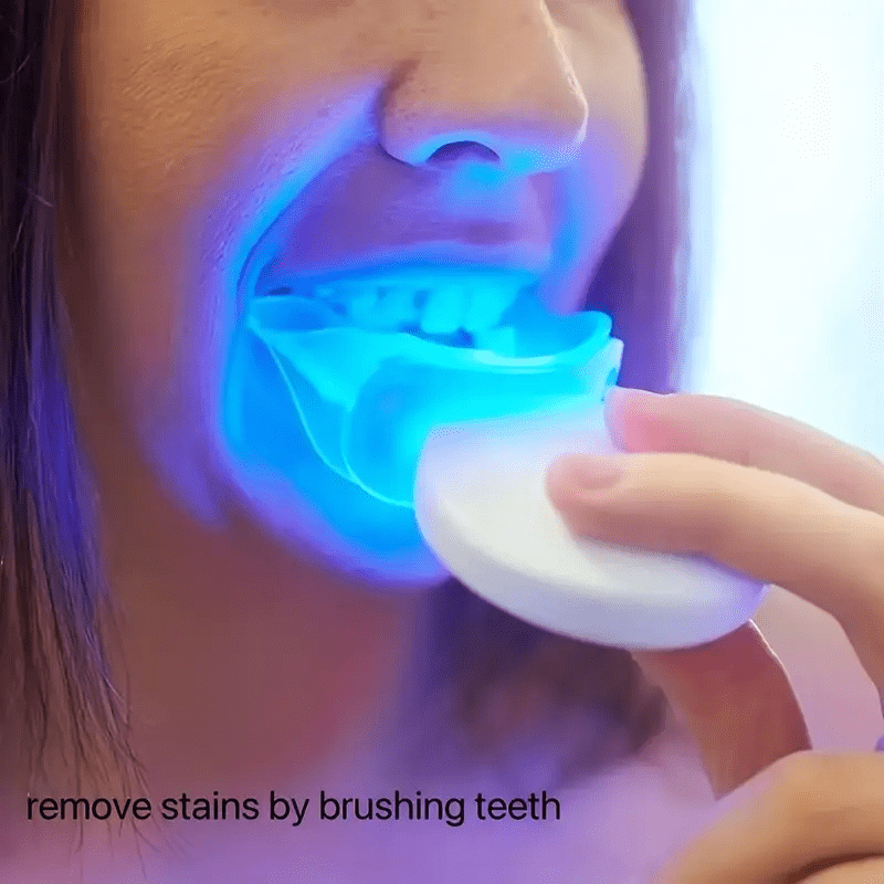 Teeth Whitening Kit, LED Teeth Whitening Light, 2 Trays And Tray Box with Brush, for Quick And Gentle Teeth Whitening.