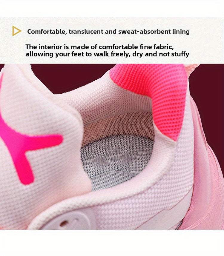 Phantom Cherry Blossom 2025 Men's & Women's Mid-Top Basketball Shoes - Breathable Shock-Absorbing Training Sneakers with Anti-Slip Rubber Sole, Wear-Resistant PU/Fabric Upper for Spring Summer Sports, High Top Sneakers, Shock