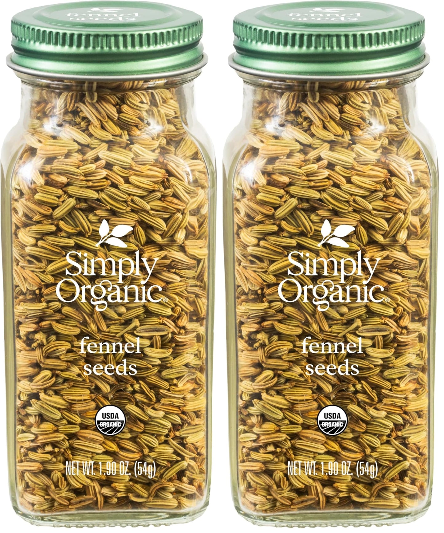 Simply Organic Whole Fennel Seed, 1,90 oz, Mild Sweet Flavor, Aromatic, Reminiscent of Licorice, Kosher