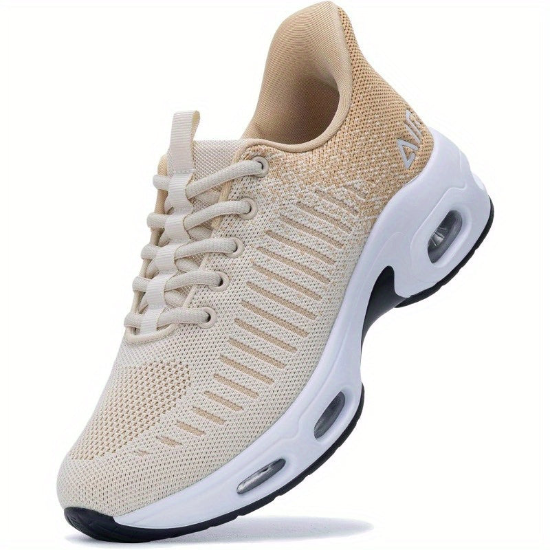 Jinta Shoes Women's Slip-On Air Cushion Sneakers - Shock-Absorbing Breathable Fabric, Lightweight Low-Top Design with Heel Air Cushion & Rubber Sole for All-Season Outdoor & Daily Wear, Comfy Shoes, Casual Slipons, Stylish Sl