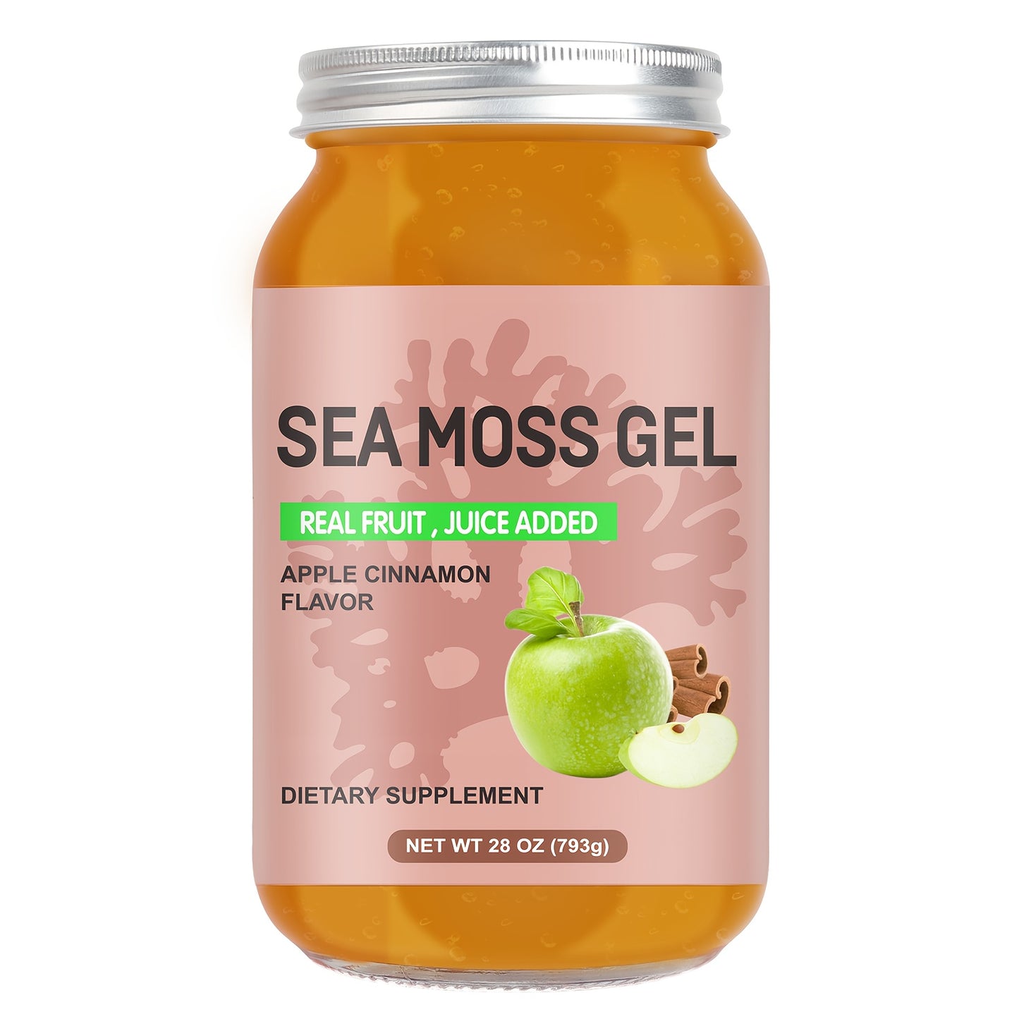 All-age Use, Raw Irish Sea Moss Strawberry Flavor Sea Moss Gel True Strawberry Flavor Sea Moss Gel Raw Sea Moss Gel, Nutritional Supplement, NET WT 28oz, Rich In Minerals & Vitamins