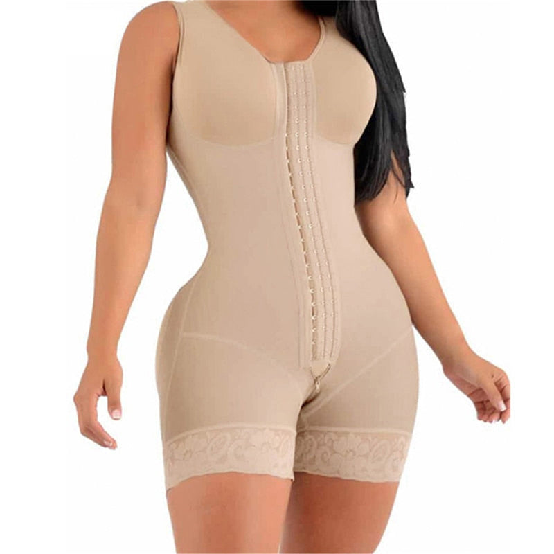 Cross-Border Vest Shapewear Three Breasted Women's Zipper Open-Crotch Pants Belly Contracting and Hip Lifting Pants Peach Hip Jumpsuit Corset