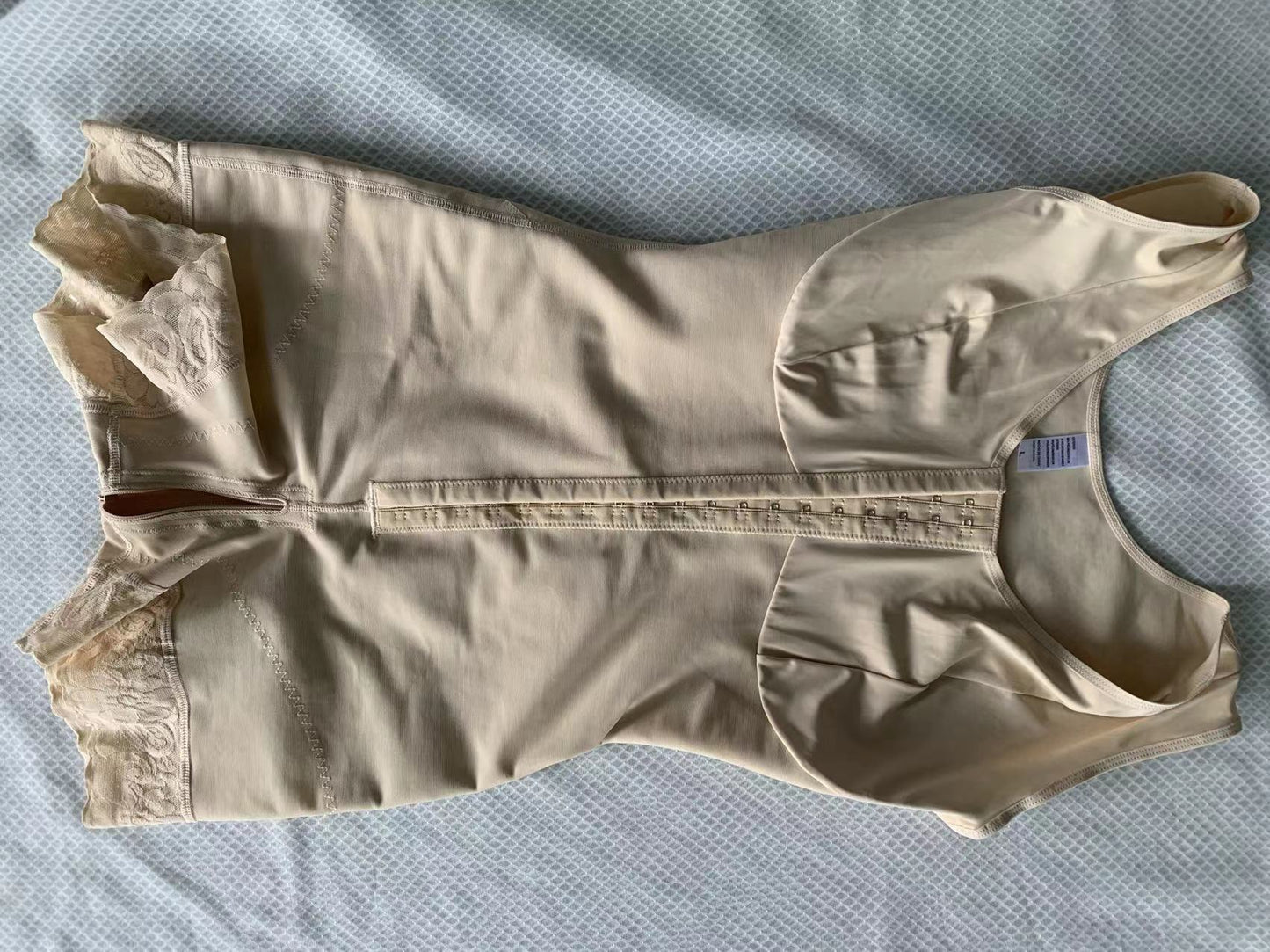 Cross-Border Vest Shapewear Three Breasted Women's Zipper Open-Crotch Pants Belly Contracting and Hip Lifting Pants Peach Hip Jumpsuit Corset
