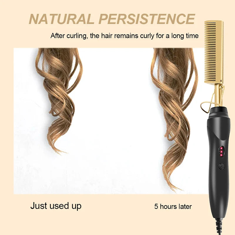 Salon Hair Straightener Quick heating portable travel anti-burn straightener Personalized hot press hair brushing device