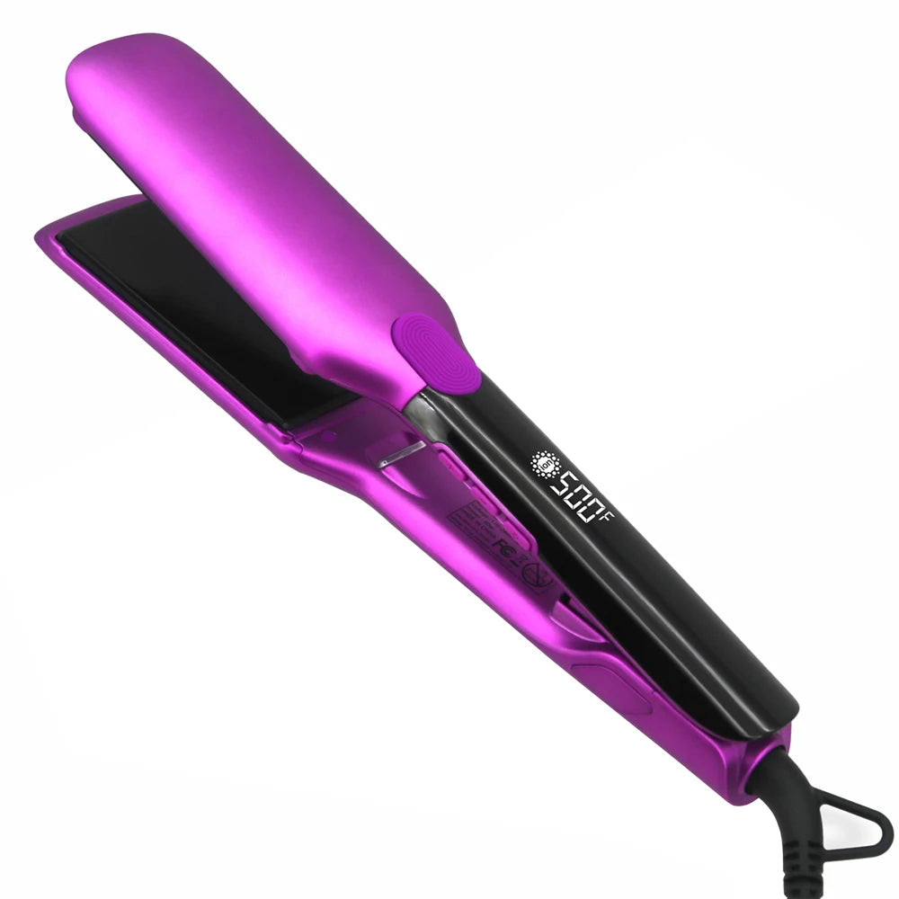 Hair Straightener 500°F Plasma Hair Flat Irons Ceramic Coating Plate Professional Salon Tool Smooth Frizz Dual Voltage
