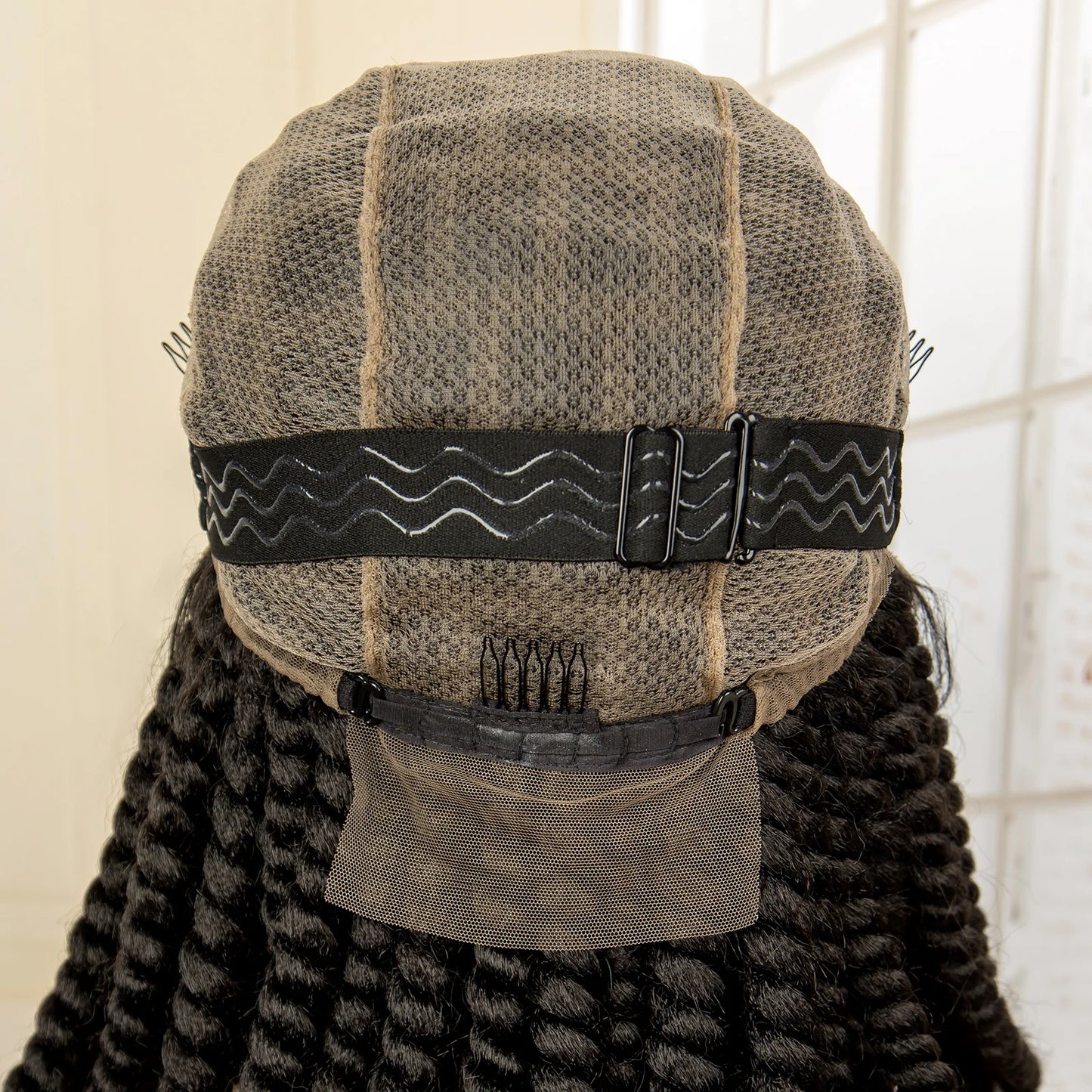 Synthetic Twisted Braided Wigs for Black Women Full Lace Synthetic Braided Wigs Brown Bob Wig Knotless 16 Inch