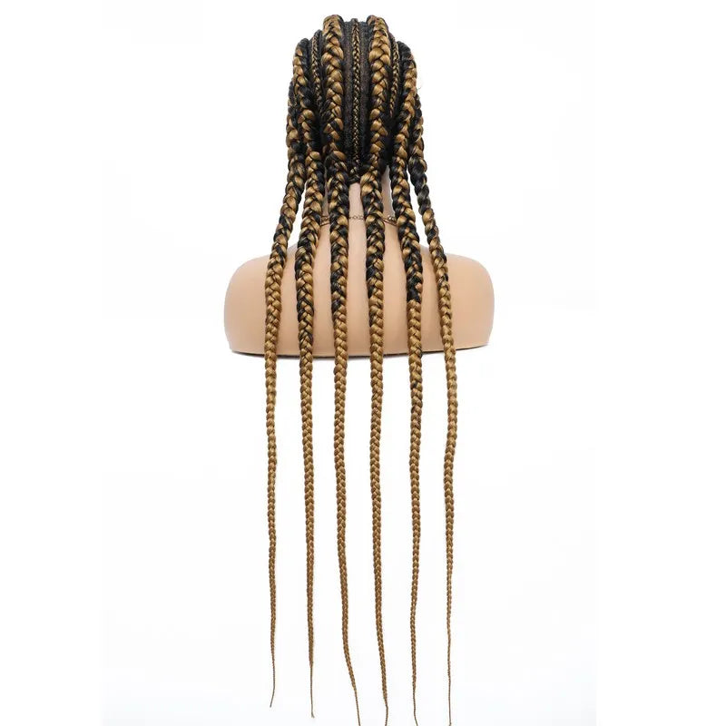 Incoo 36" Synthetic Full Lace Braided Wigs For Black Women Jumbo Knotless Box Braid Lace Wigs Cornrow Wig Braide African Hair