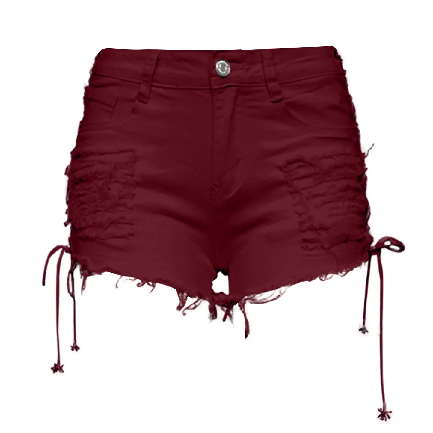 Sexy High Waist Tassel Broken Denim Shorts Female Summer Korean Version Raw Edge Wide Leg Loose Plus Size Jean Shorts Women