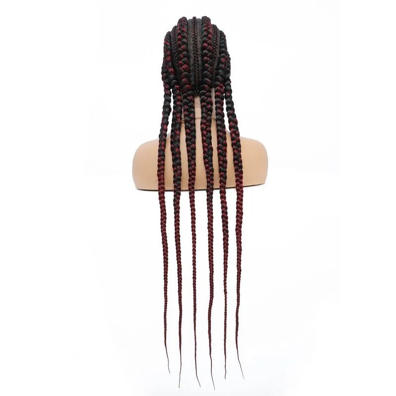 Incoo 36" Synthetic Full Lace Braided Wigs For Black Women Jumbo Knotless Box Braid Lace Wigs Cornrow Wig Braide African Hair